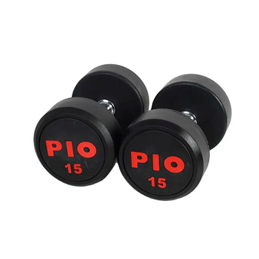 Mancuernas PIO rojo engomado  2.5 - 35 kgs